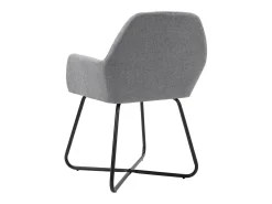 Sillas de comedor 6 unidades tela gris claro
