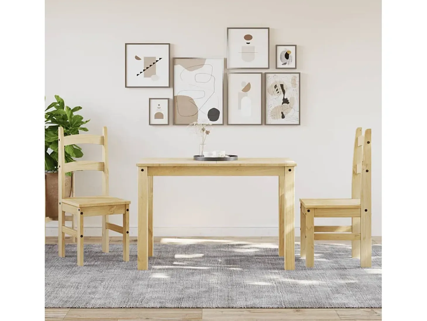 Sillas de comedor 2 unidades madera maciza de pino 40x46x99 cm