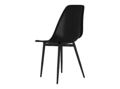 Sillas de comedor 6 unidades negras PP