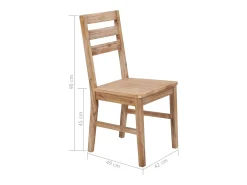 Sillas de comedor 6 unidades madera maciza de acacia