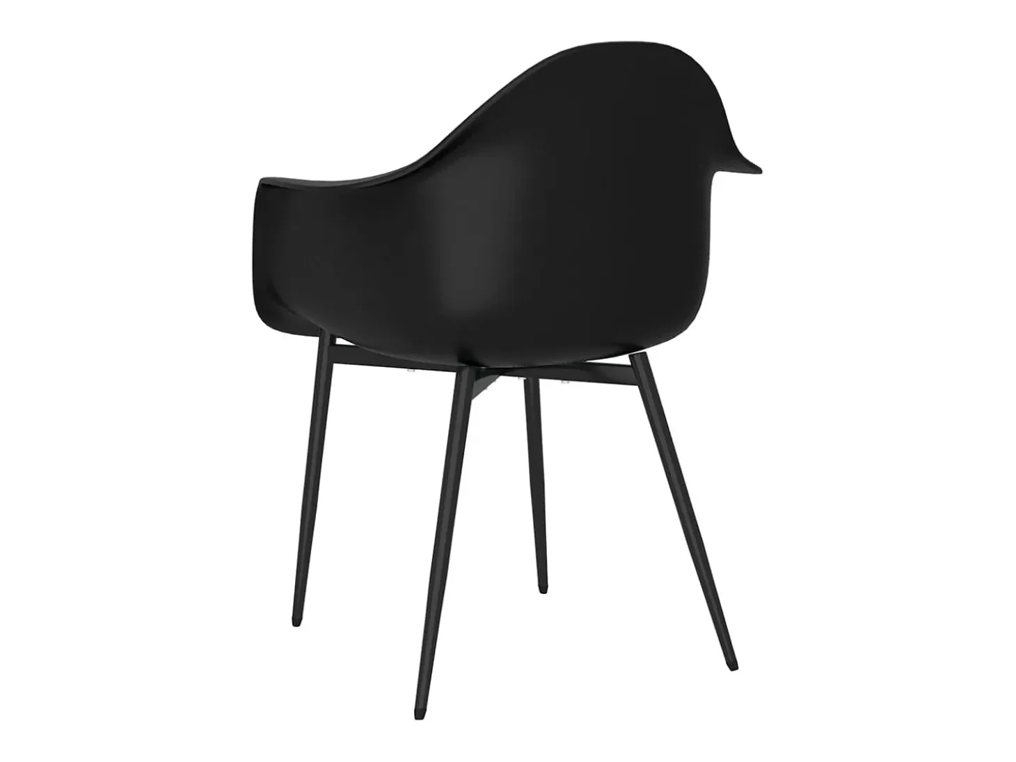 Sillas de comedor 6 unidades negras PP