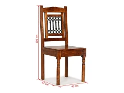 Sillas de comedor 4 unidades madera maciza clásica