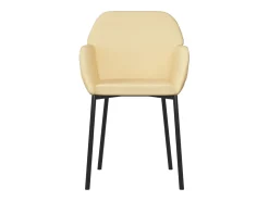 Sillas de comedor 2 unidades terciopelo crema