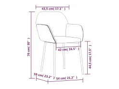 Sillas de comedor 2 unidades terciopelo crema