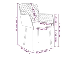 Sillas de comedor 2 unidades terciopelo azul