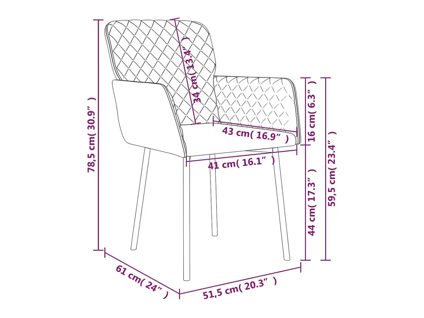 Sillas de comedor 2 unidades terciopelo azul