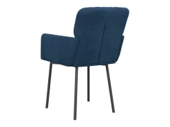 Sillas de comedor 2 unidades terciopelo azul