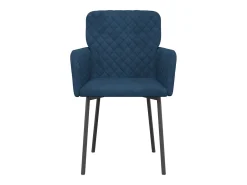 Sillas de comedor 2 unidades terciopelo azul