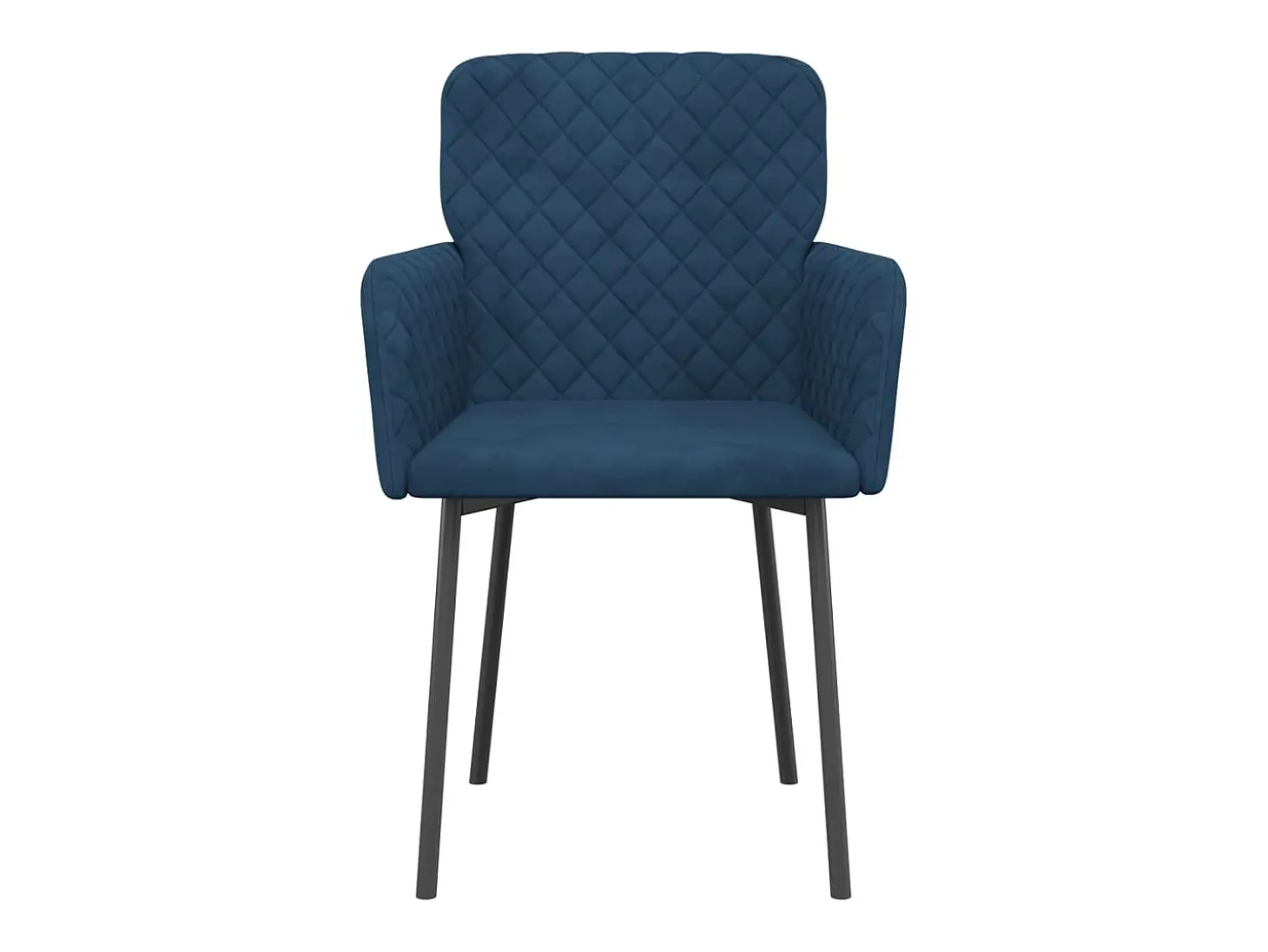 Sillas de comedor 2 unidades terciopelo azul