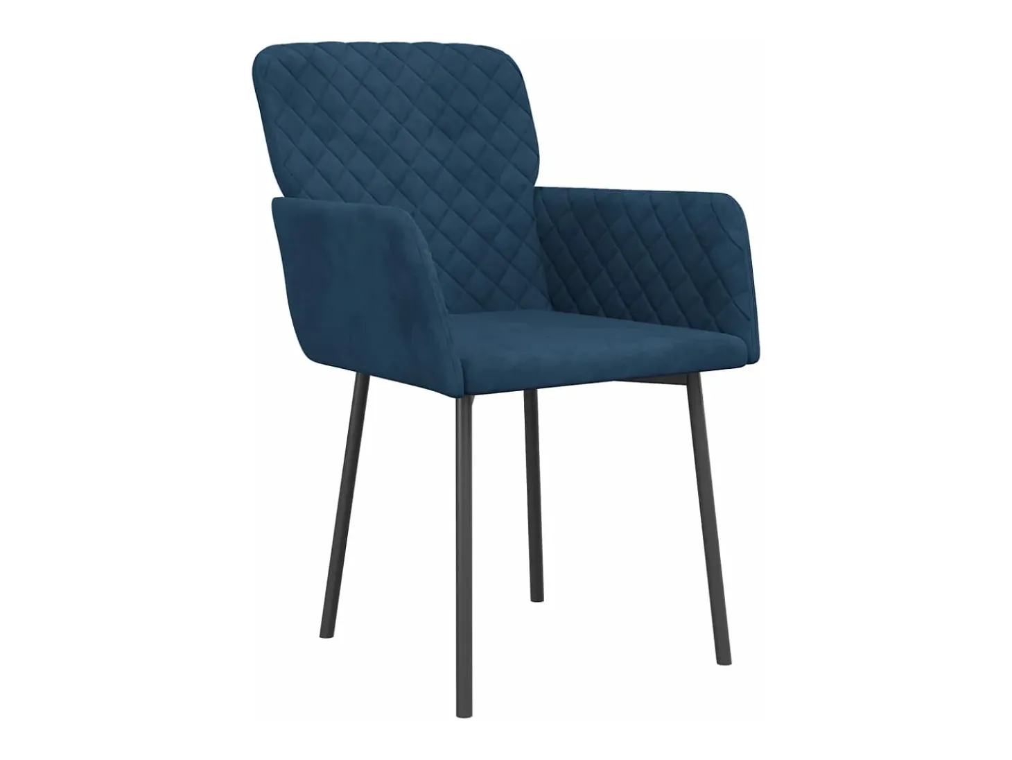 Sillas de comedor 2 unidades terciopelo azul