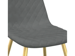 Sillas de comedor 6 unidades de terciopelo gris claro
