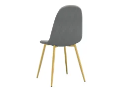 Sillas de comedor 6 unidades de terciopelo gris claro