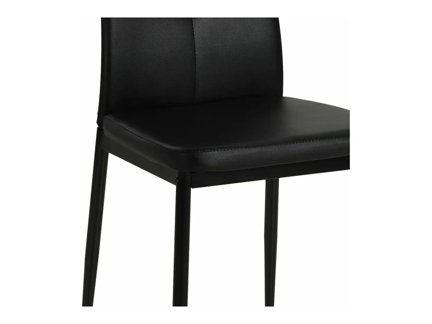 Sillas de comedor 2 unidades cuero sintético negro