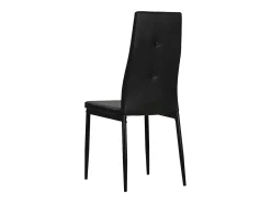 Sillas de comedor 2 unidades cuero sintético negro