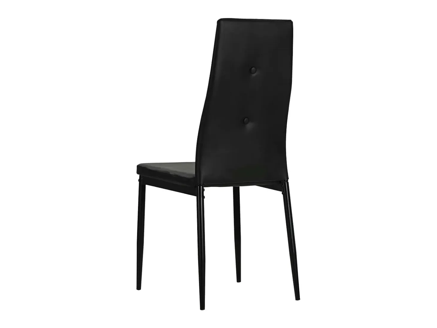 Sillas de comedor 2 unidades cuero sintético negro