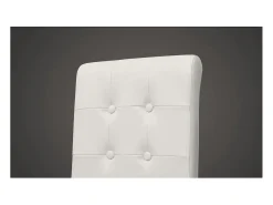 Sillas de comedor 4 unidades cuero sintético blanco