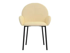 Sillas de comedor 2 unidades terciopelo crema