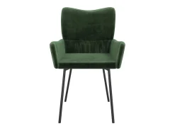 Sillas de comedor 2 unidades terciopelo verde oscuro