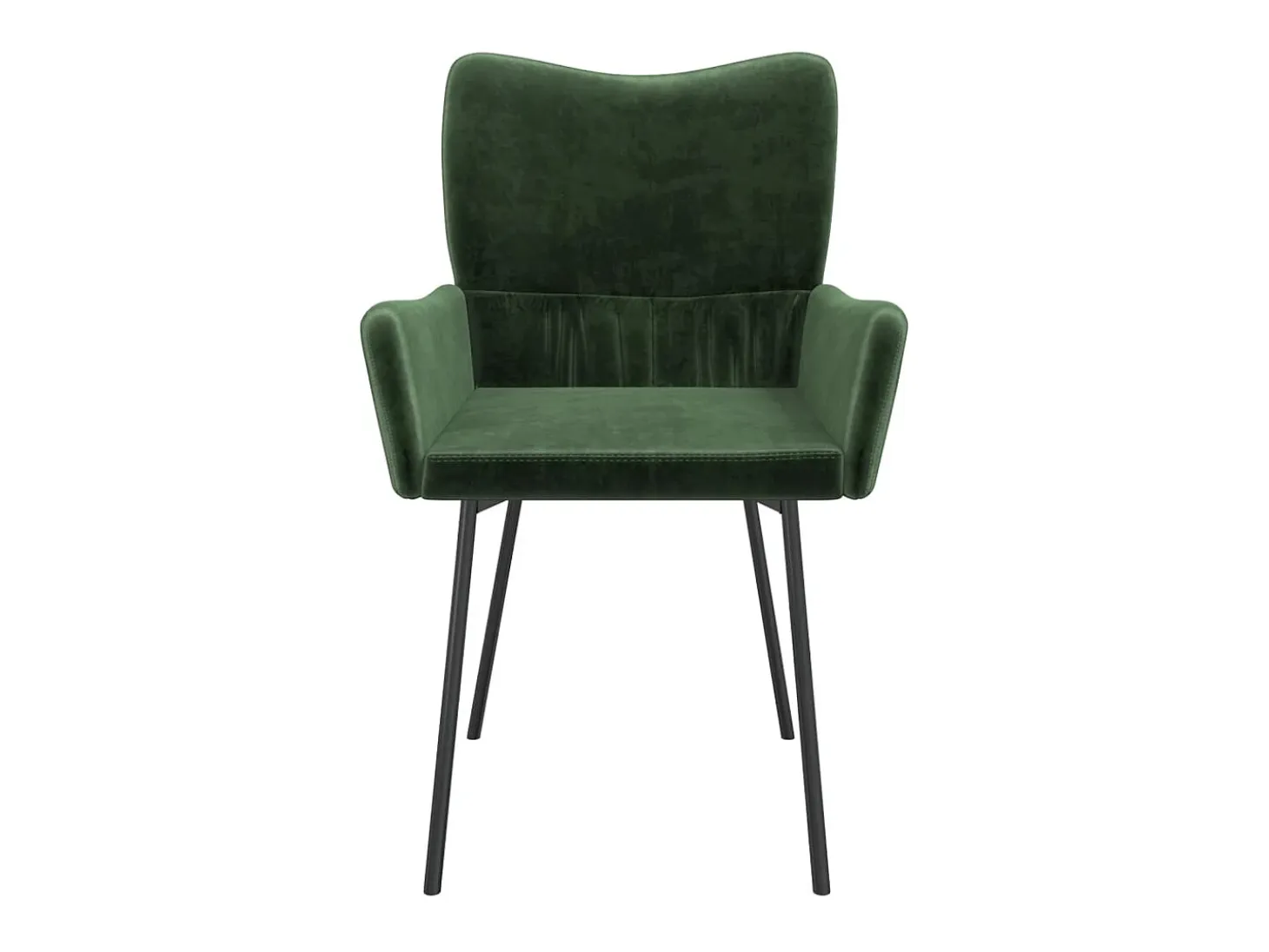 Sillas de comedor 2 unidades terciopelo verde oscuro