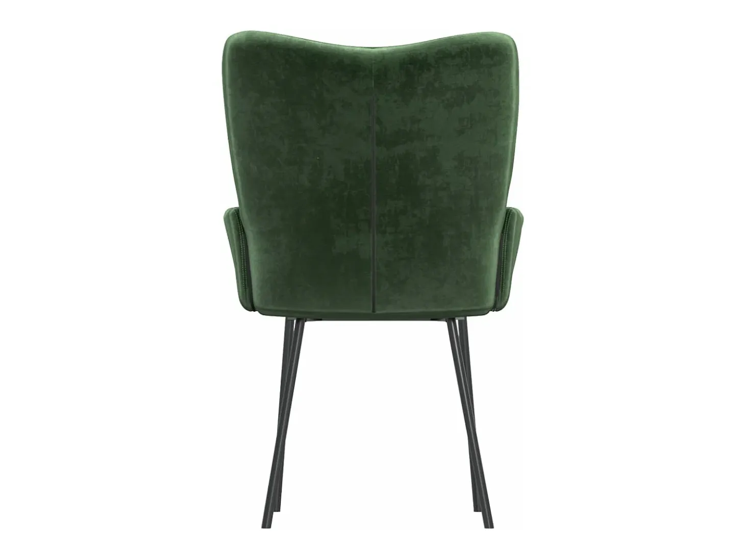 Sillas de comedor 2 unidades terciopelo verde oscuro