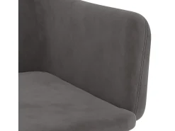 Sillas de comedor 2 unidades terciopelo gris oscuro