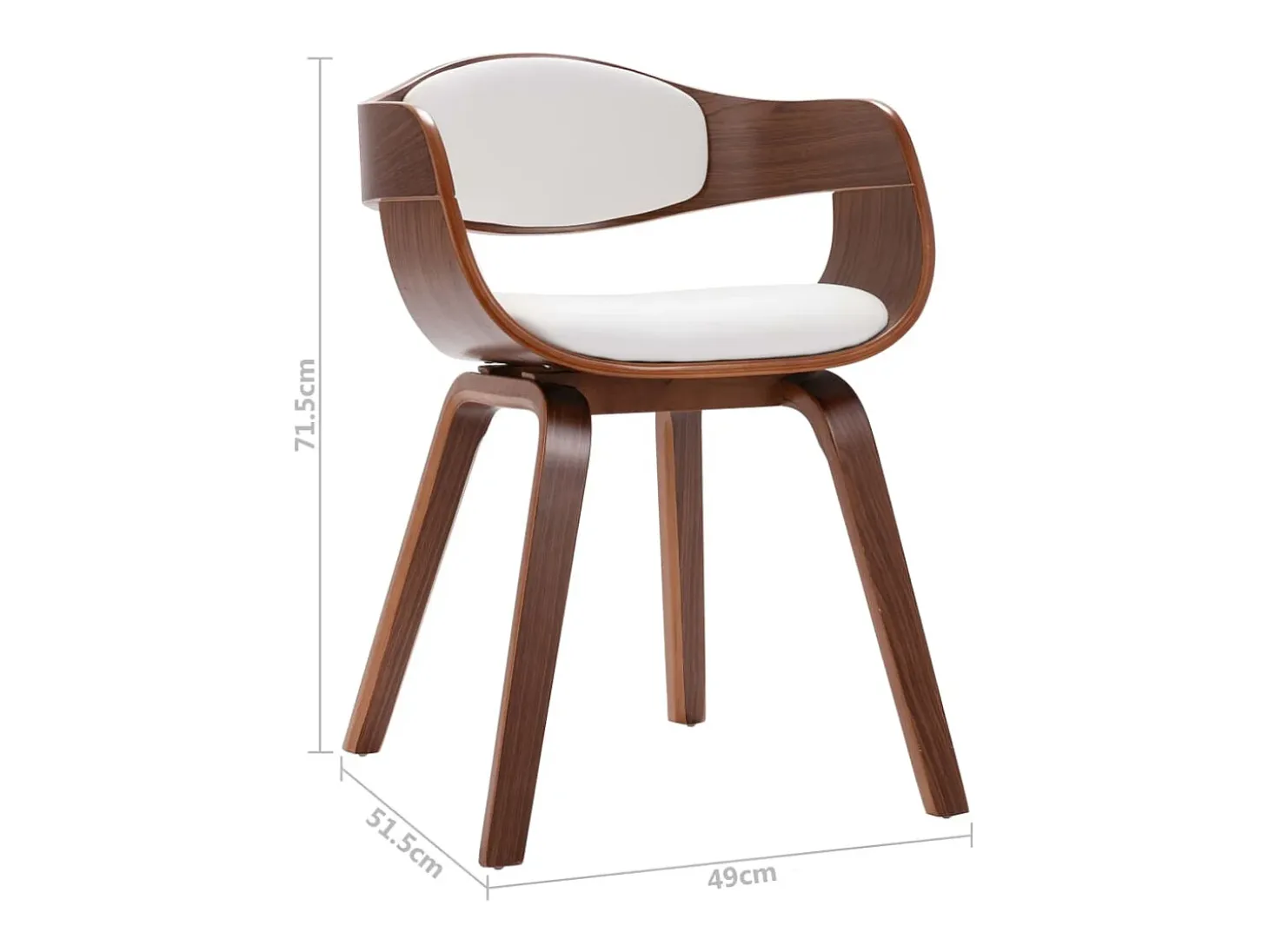 Sillas de comedor 6 unidades madera curvada y cuero sintético