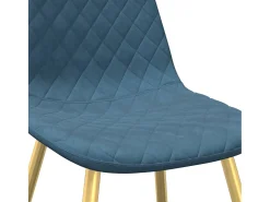 Sillas de comedor 6 unidades terciopelo azul