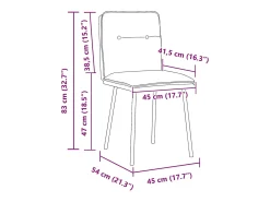 Sillas de comedor 4 unidades terciopelo gris oscuro