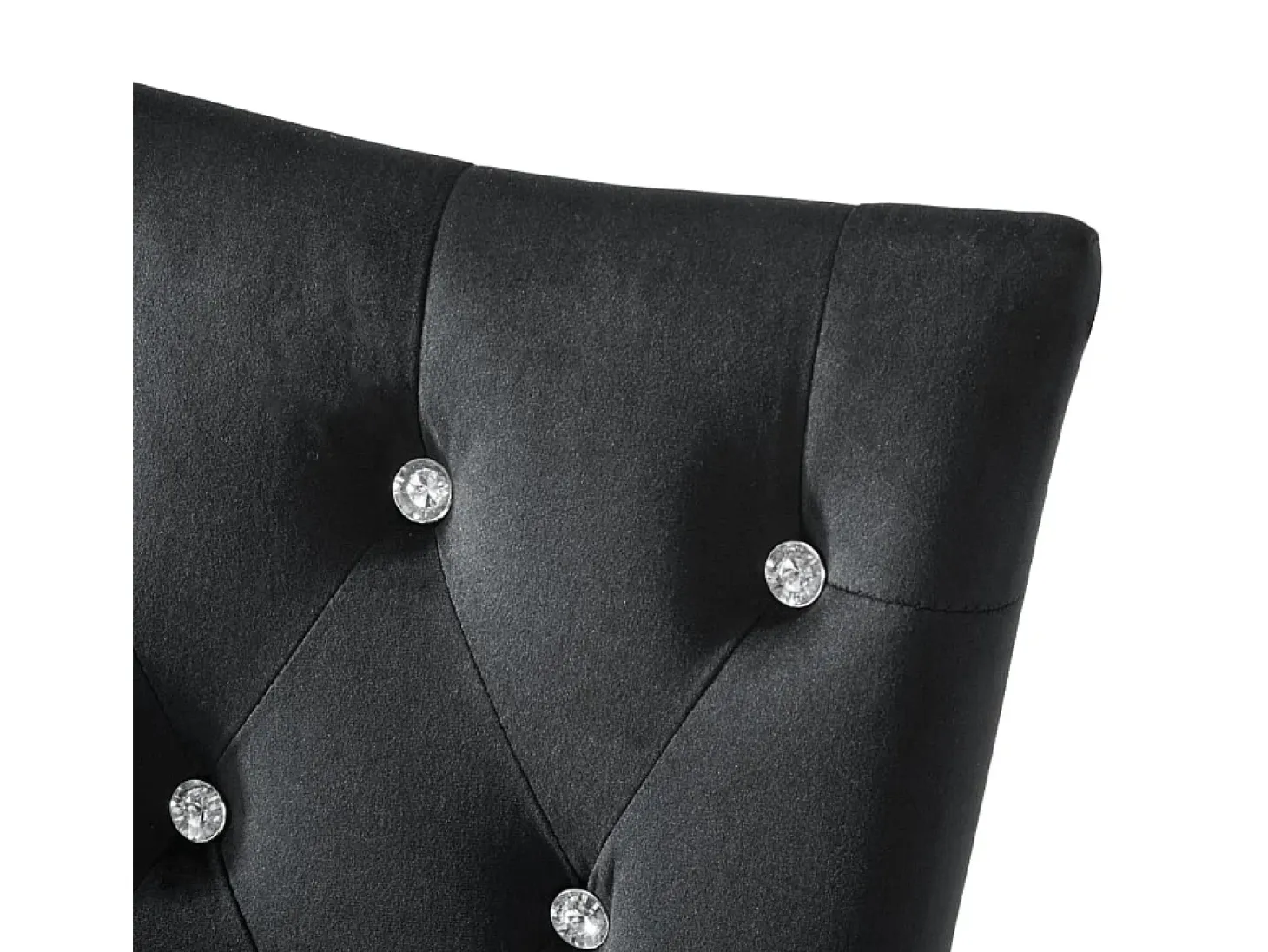 Sillas de comedor 4 unidades terciopelo negro