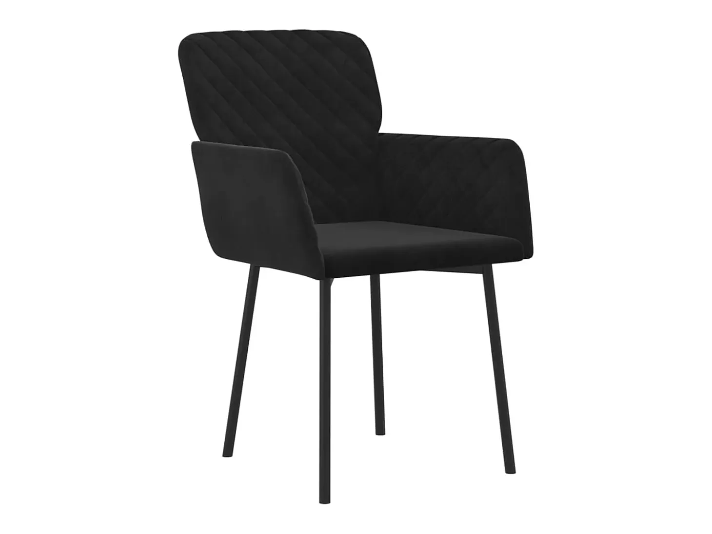Sillas de comedor 2 unidades terciopelo negro