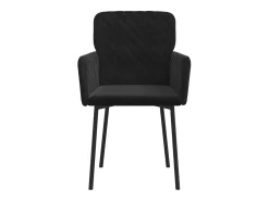 Sillas de comedor 2 unidades terciopelo negro