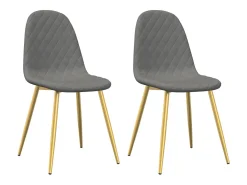 Sillas de comedor 2 unidades de terciopelo gris claro