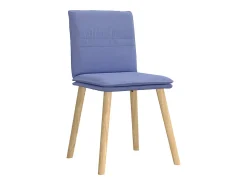Sillas de comedor 4 unidades tela azul jeans