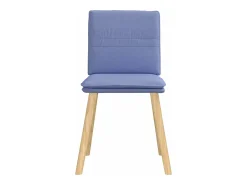 Sillas de comedor 4 unidades tela azul jeans