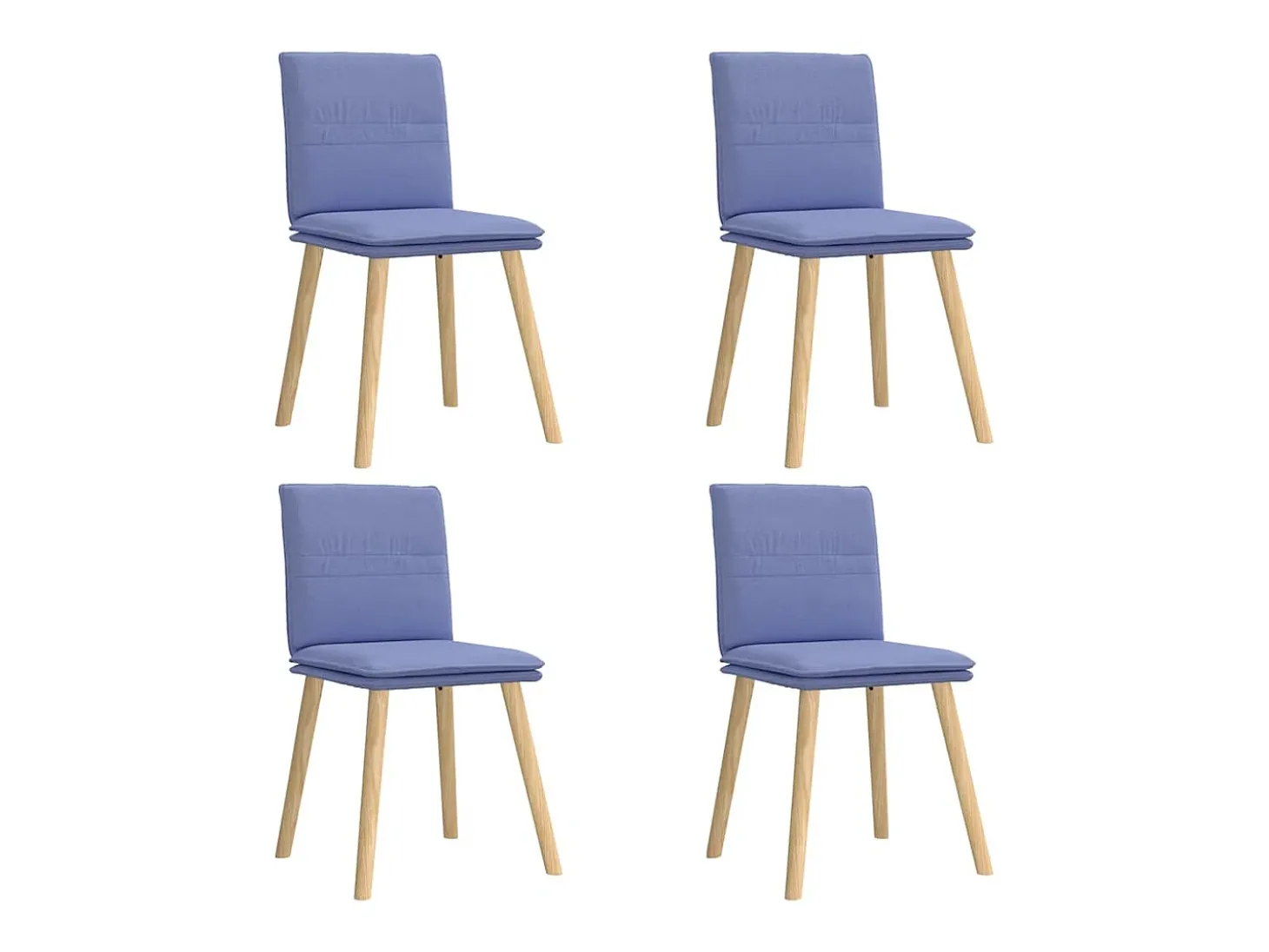 Sillas de comedor 4 unidades tela azul jeans