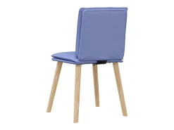 Sillas de comedor 4 unidades tela azul jeans