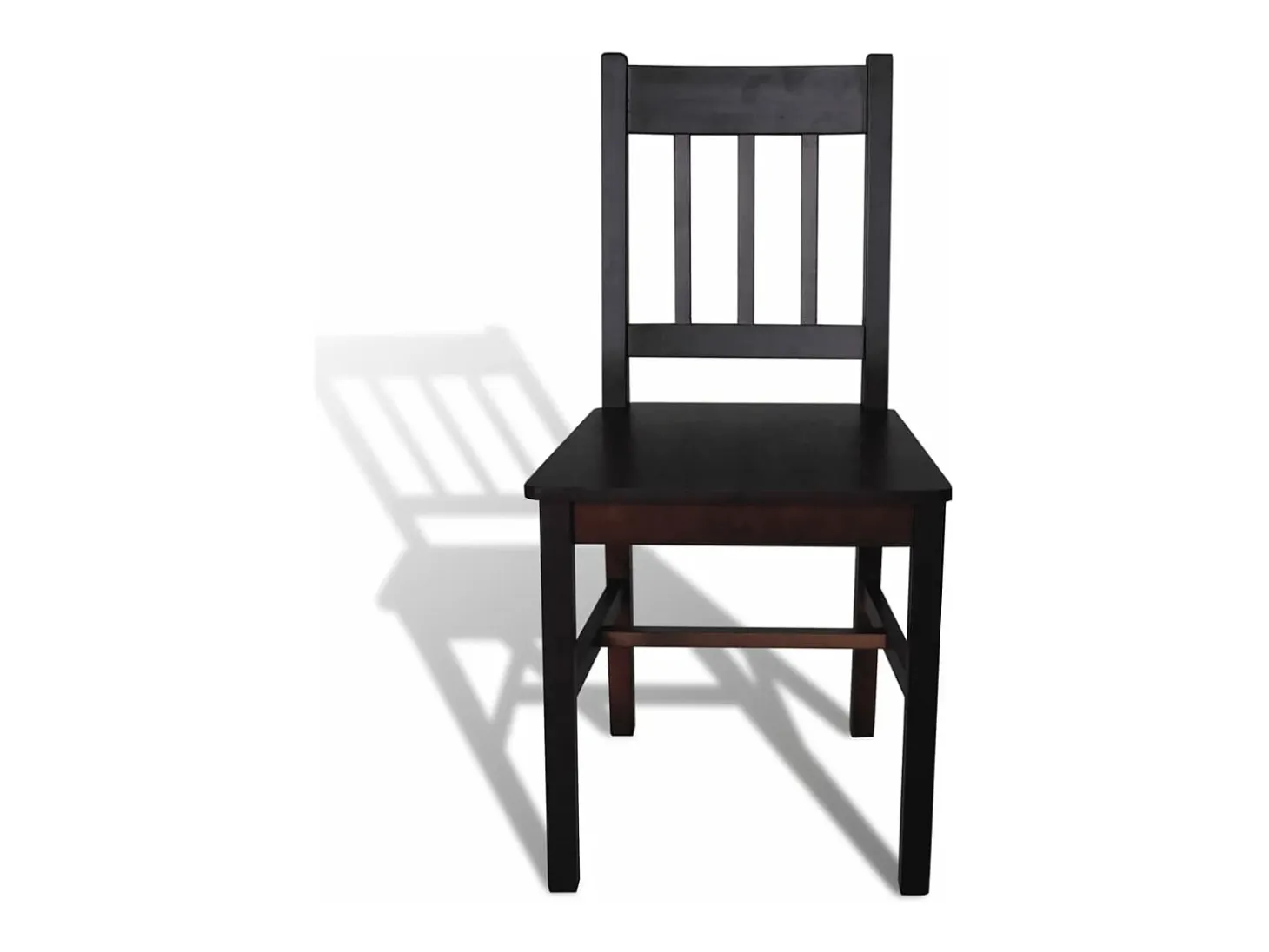 Sillas de comedor 4 unidades madera de pino marrón oscuro