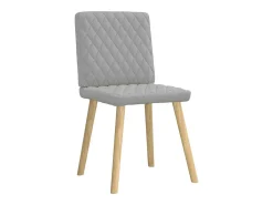 Sillas de comedor 6 unidades tela gris nube
