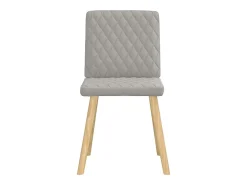 Sillas de comedor 6 unidades tela gris nube