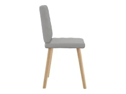 Sillas de comedor 6 unidades tela gris nube