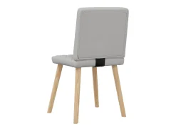 Sillas de comedor 6 unidades tela gris nube
