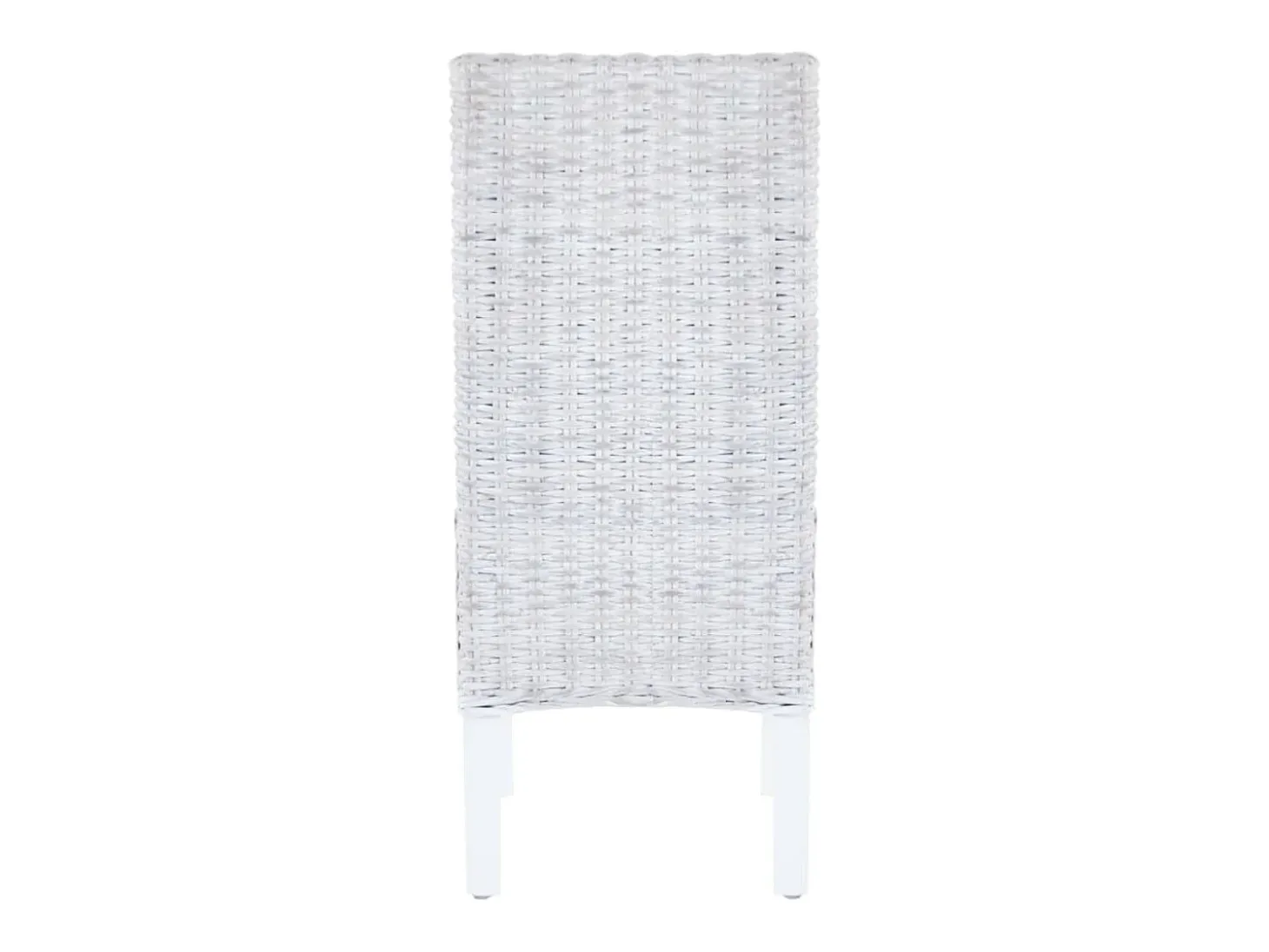 Sillas de comedor 4 unidades ratán Kubu y madera mango marrón