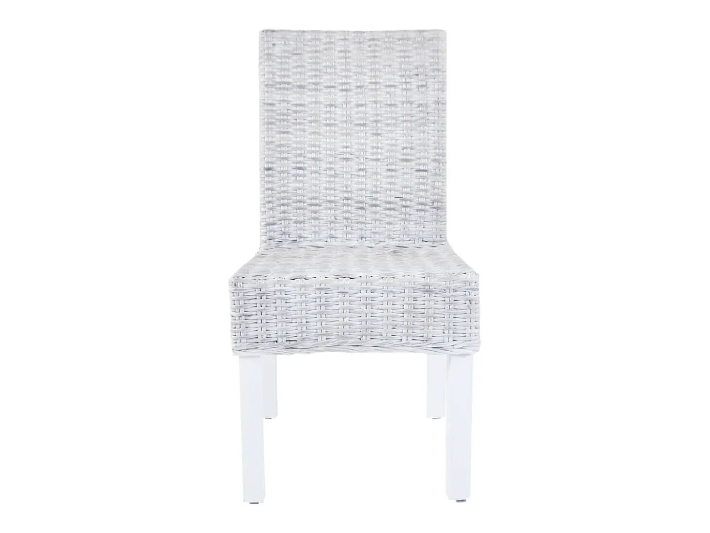 Sillas de comedor 4 unidades ratán Kubu y madera mango marrón