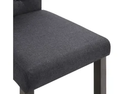 Sillas de comedor 2 unidades tela gris oscura