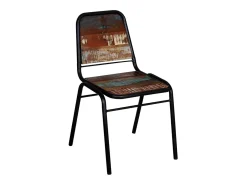 Sillas de comedor 6 unidades madera maciza reciclada