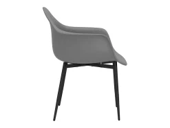 Sillas de comedor 6 unidades gris PP