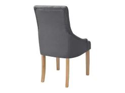 Sillas de comedor 6 unidades tela gris oscuro