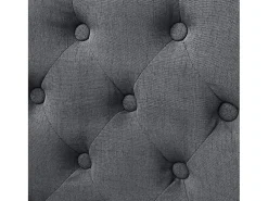 Sillas de comedor 6 unidades tela gris oscuro