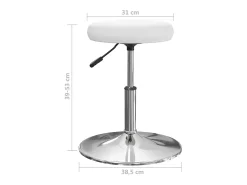 Sillas de comedor 6 unidades cuero sintético blanco