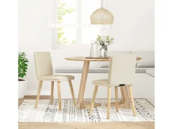 Sillas de comedor 2 unidades lino